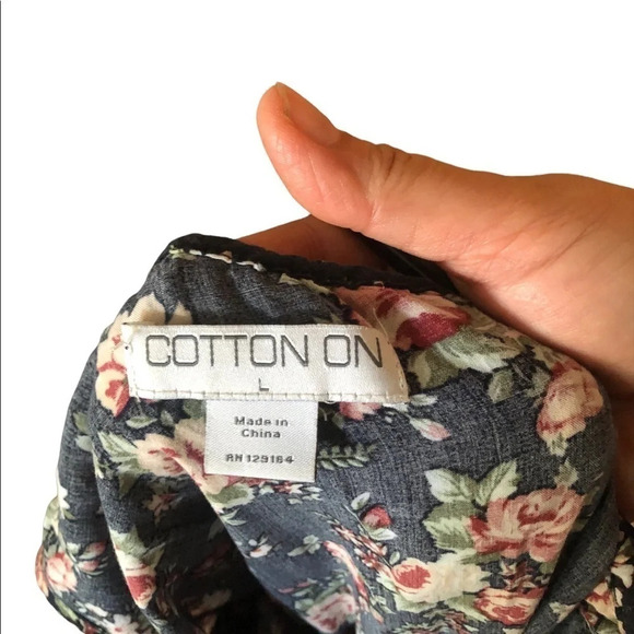 Vintage Y2K Floral Ruffle asymmetrical Mini dress cottacore boho western - Picture 9 of 11